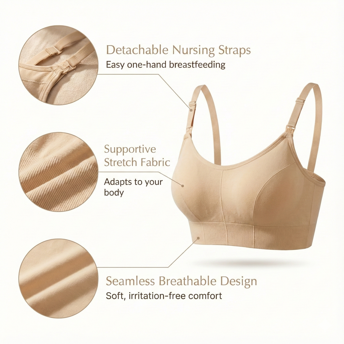 NurtureEase™ Seamless Nursing Bra Set